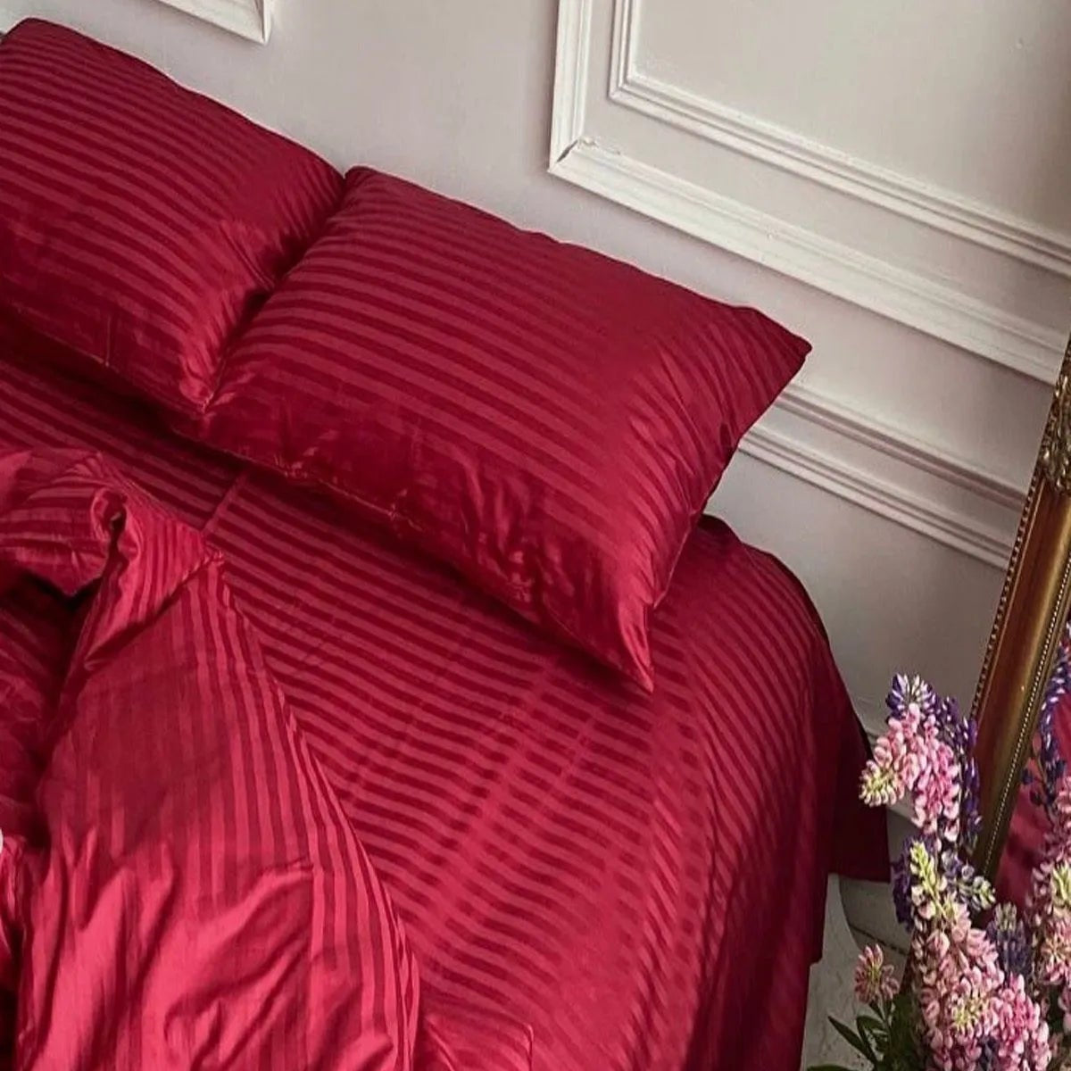 Premium Stripe Sateen Sheet Set