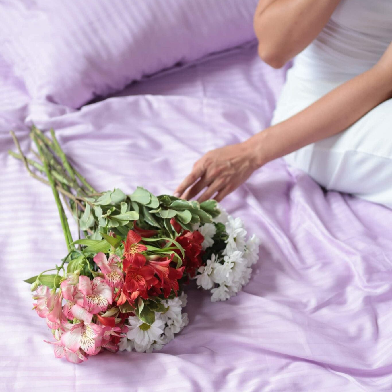 Premium Stripe Sateen Sheet Set
