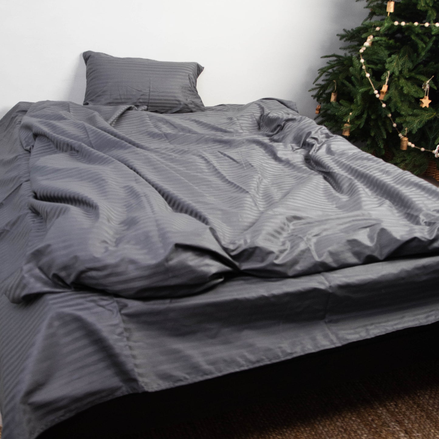 Premium Stripe Sateen Sheet Set