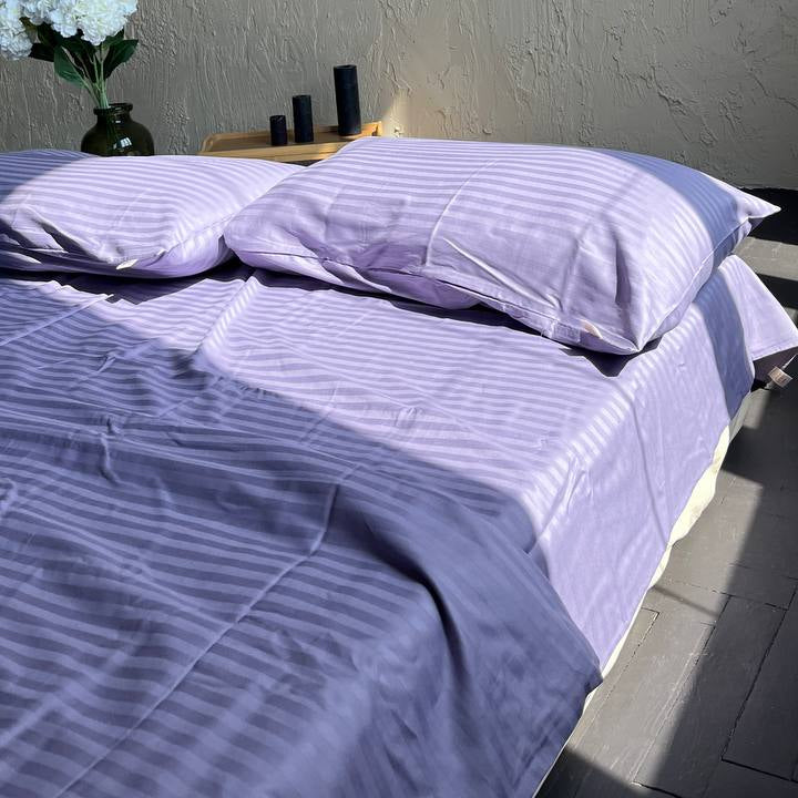 Premium Stripe Sateen Sheet Set