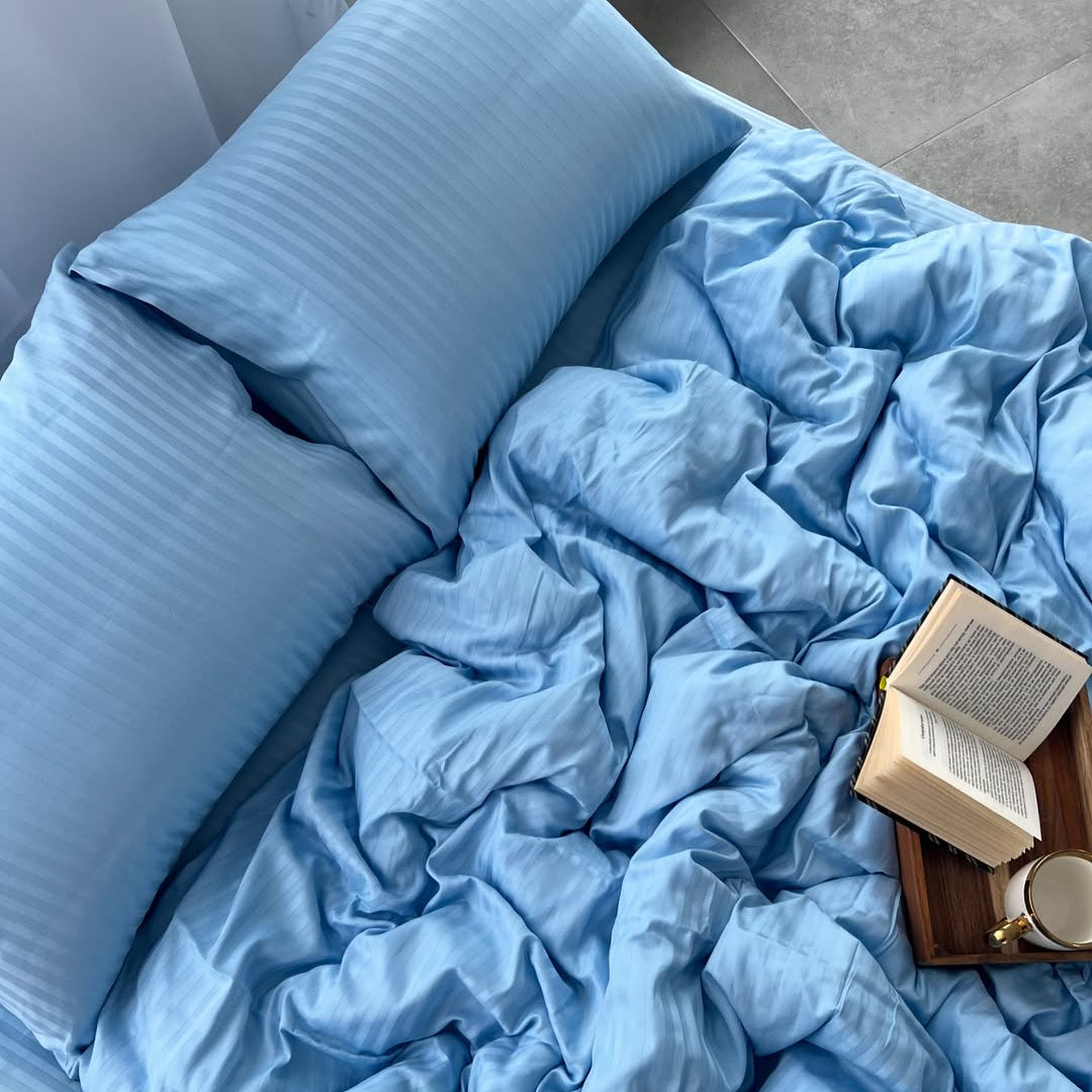 Premium Stripe Sateen Sheet Set