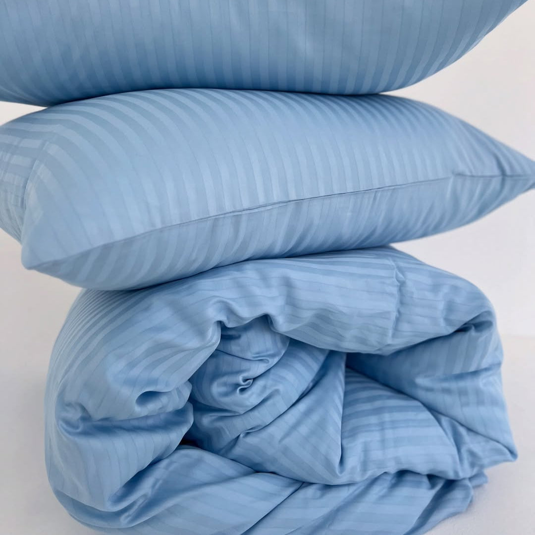 Premium Stripe Sateen Sheet Set