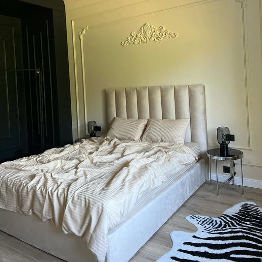 Premium Stripe Sateen Sheet Set