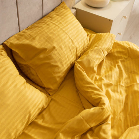 Premium Stripe Sateen Sheet Set