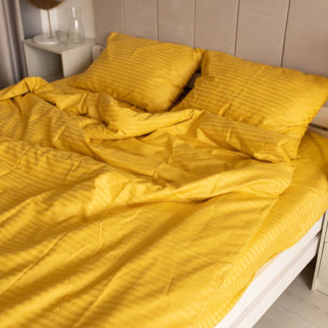 Premium Stripe Sateen Sheet Set