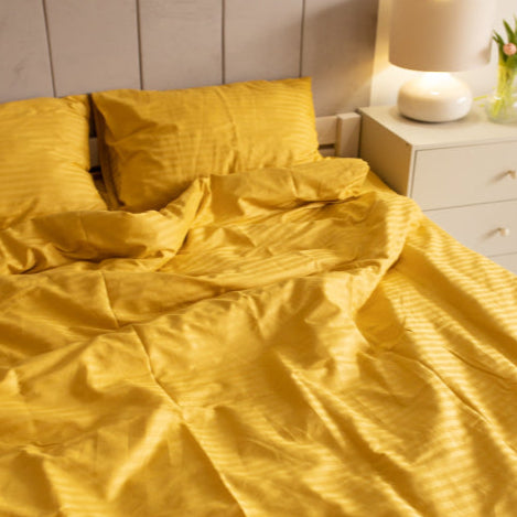 Premium Stripe Sateen Sheet Set