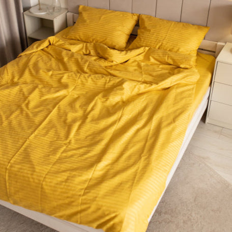 Premium Stripe Sateen Sheet Set