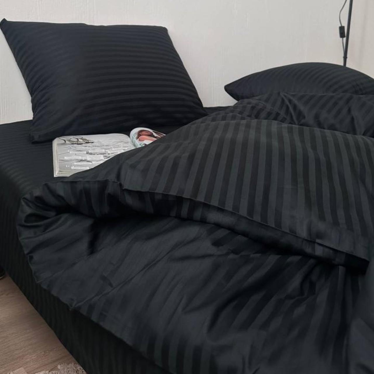 Premium Stripe Sateen Sheet Set