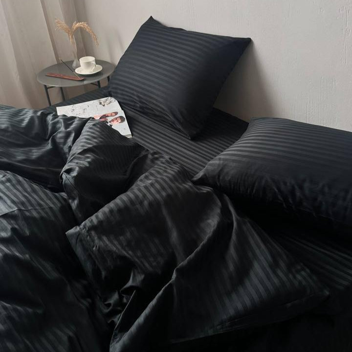 Premium Stripe Sateen Sheet Set