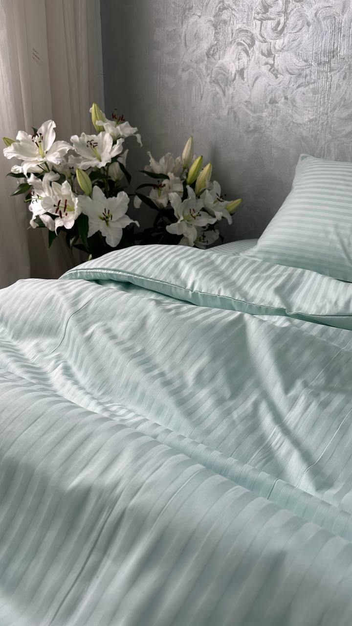 Premium Stripe Sateen Sheet Set