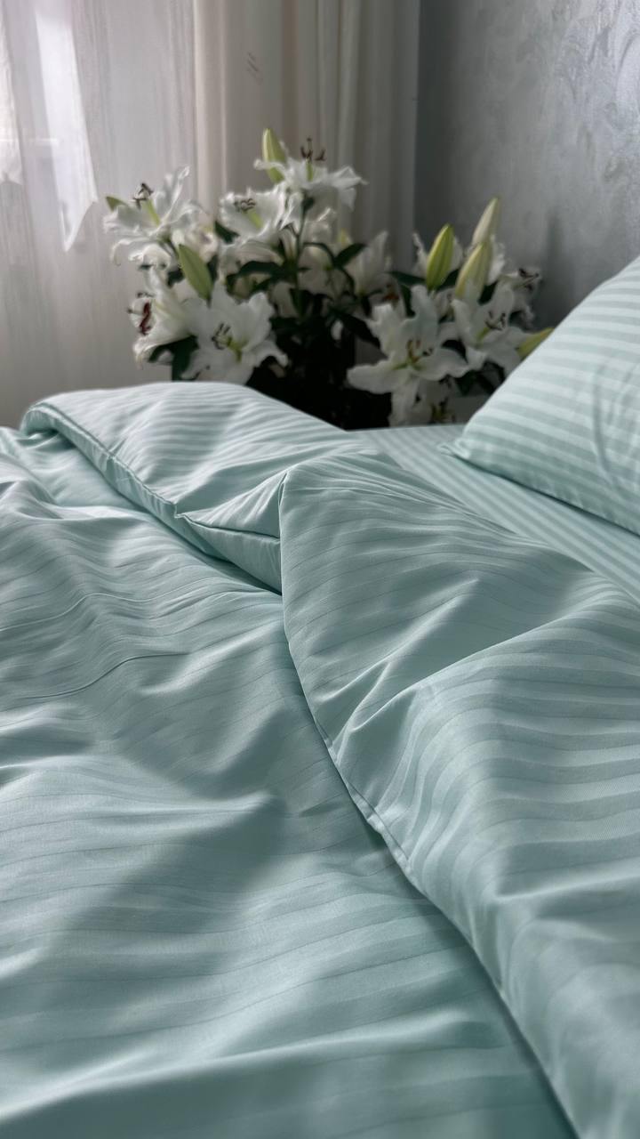 Premium Stripe Sateen Sheet Set