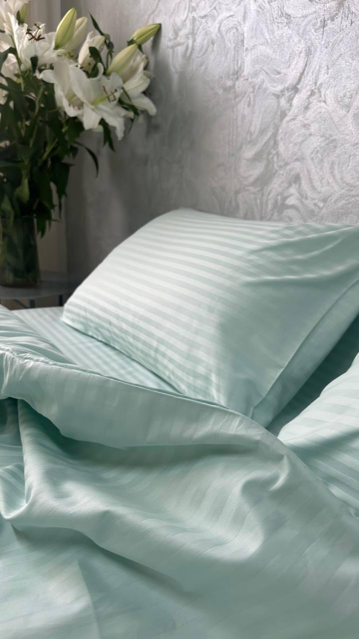 Premium Stripe Sateen Sheet Set